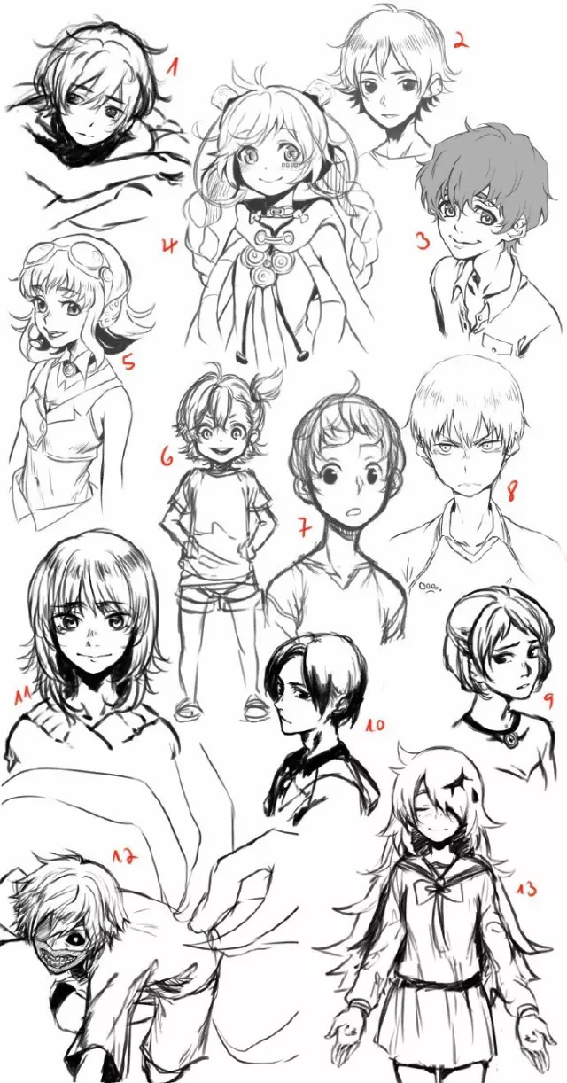 動(dòng)漫人物繪畫(huà)全方位參考指南 發(fā)型、姿勢(shì)、表情與網(wǎng)站資源